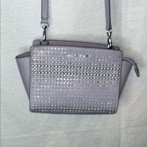 Michael Kors Lilac Studded Crossbody Bag